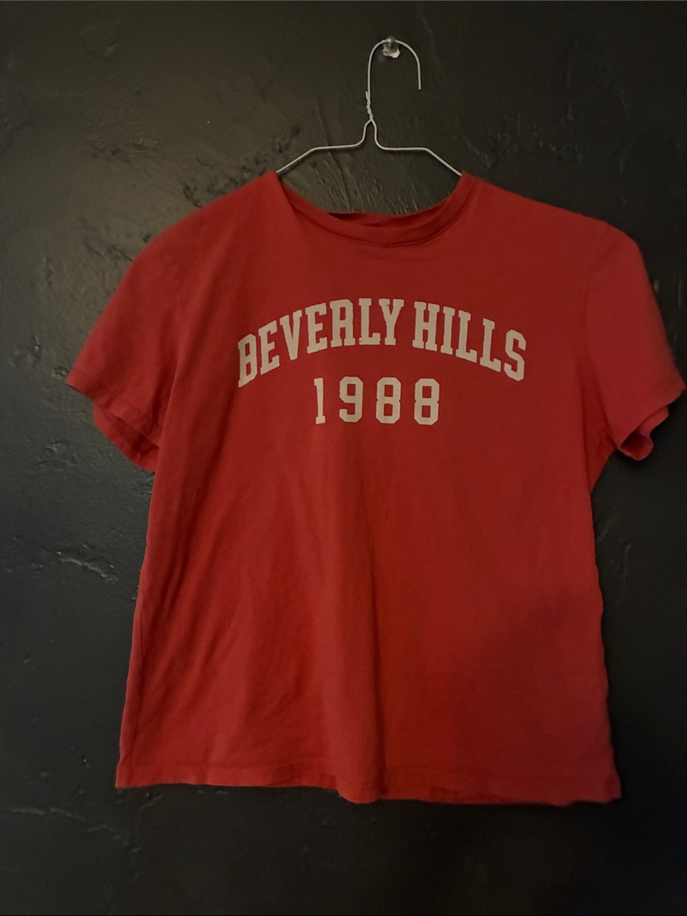 La Hearts Red Graphic Crewneck Tee